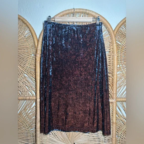 Vintage Hanky Panky Velvet Midi Skirt - Picture 1 of 5